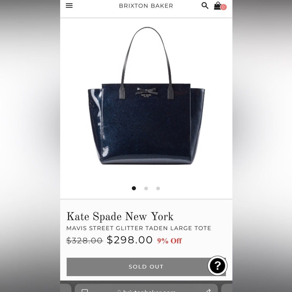 kate spade street glitter Taden tote